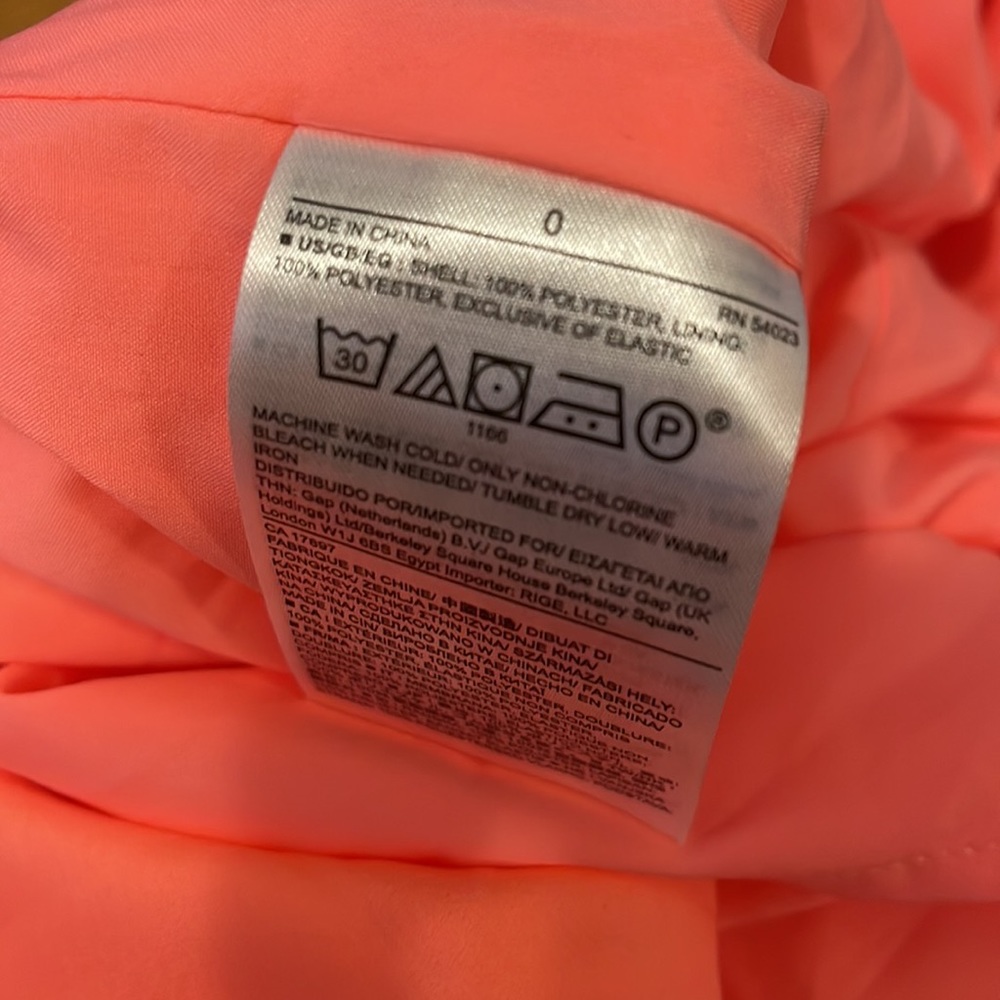 NWOT Banana Republic Monogram Neon Pink Coral Strapless Dress - Picture 4 of 5